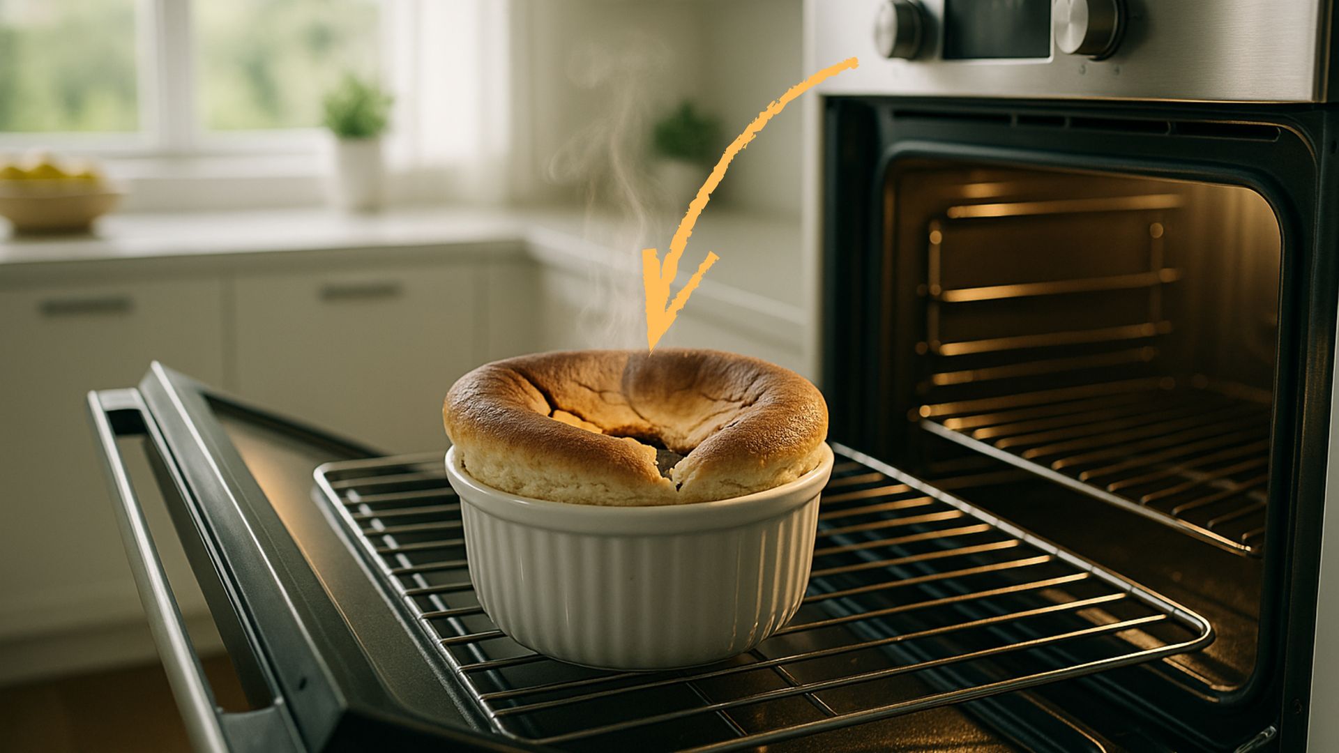 Baker checking a soufflé, showing Europe’s cautious approach to inflation and interest rates