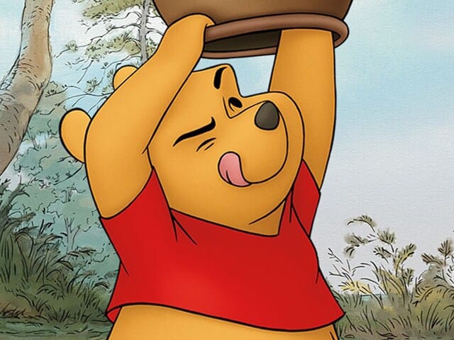 Pooh searching for honey