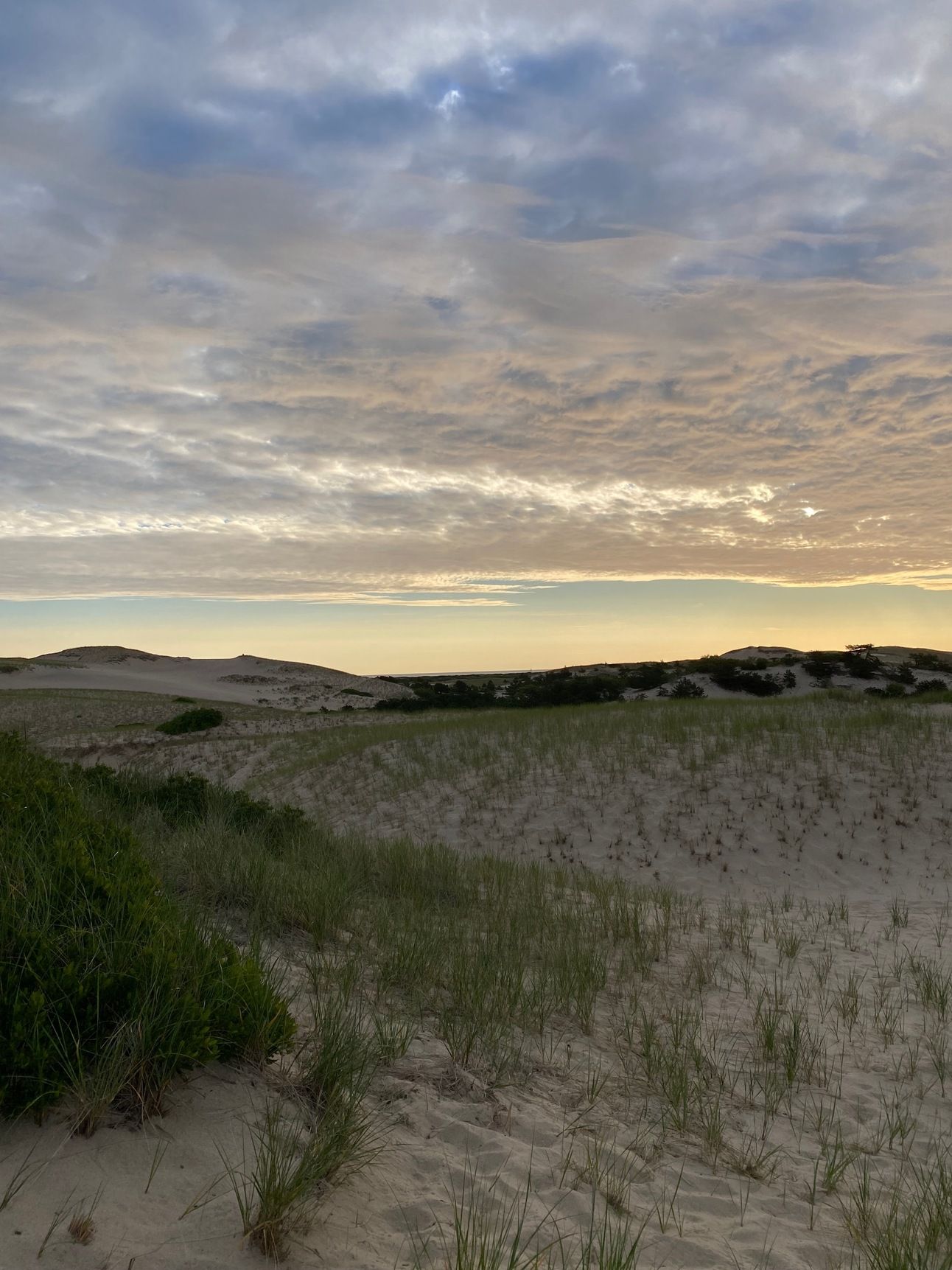 The dunes at sunrise.