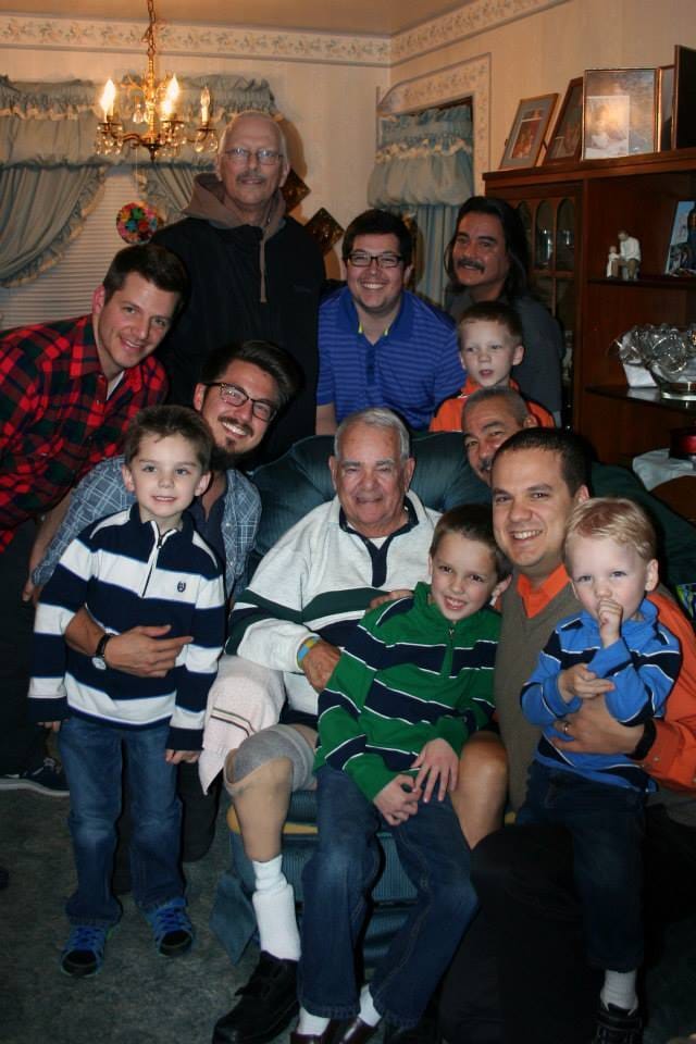 Thanksgiving 2015. The Halbrook, Johnson, & Ahlvers guys. My 2 cousins had already left. 4 generations: My grandpa, his sons (my dad & uncle Jerry), my uncle Kerry, my brother, my brother-in-law Mike Ahlvers, and my 4 boys.