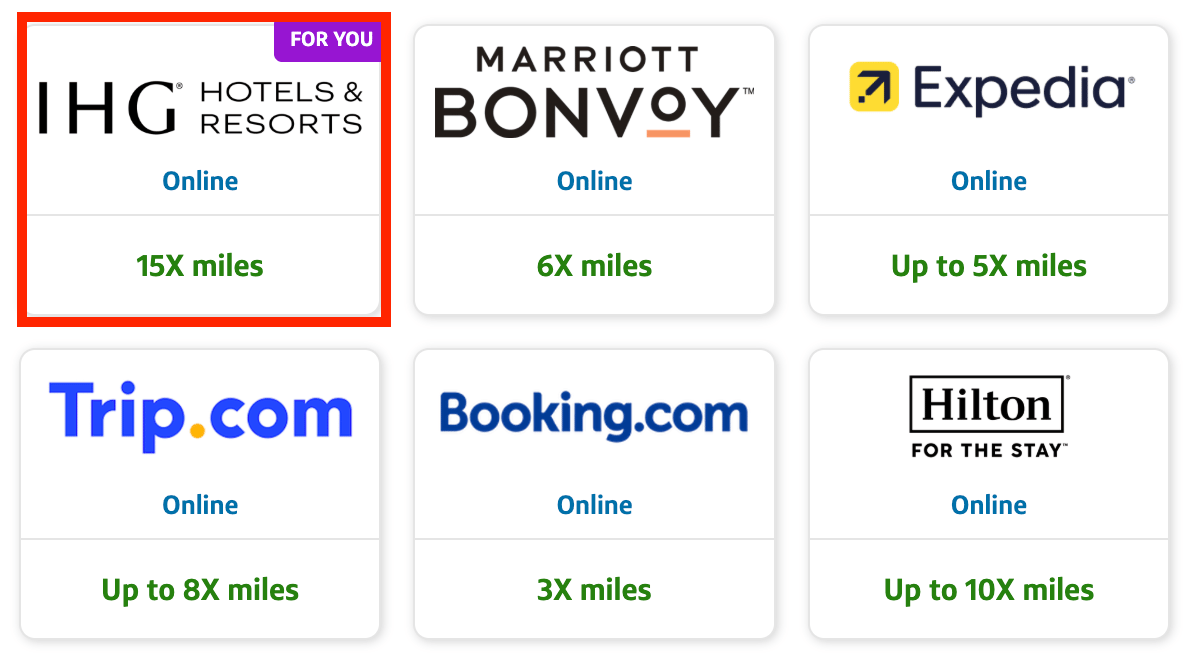 Capital One Offers merchant examples
