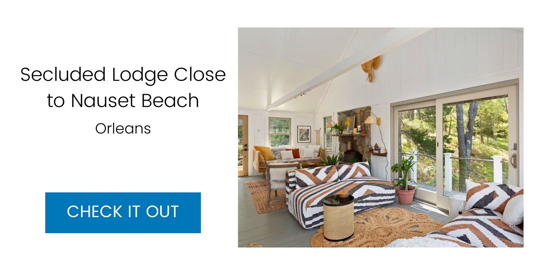 Secluded lodge minutes from Nauset Beach