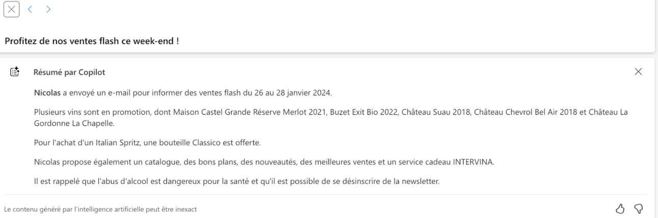 Copilot dans Outlook