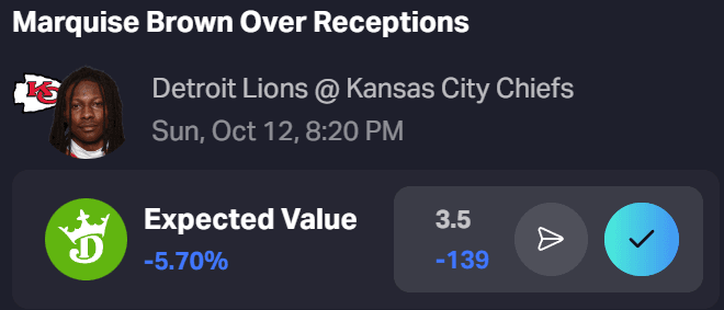 Marquise Brown Receptins