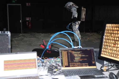 The soft exosuit was worn beneath the astronaut prototype’s pressure suit during the ADAMA mission simulation in Adelaide, Australia.