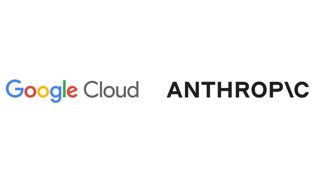 Logos de Google Cloud et Anthropic côte à côte, illustrant leur collaboration dans le domaine de l’intelligence artificielle