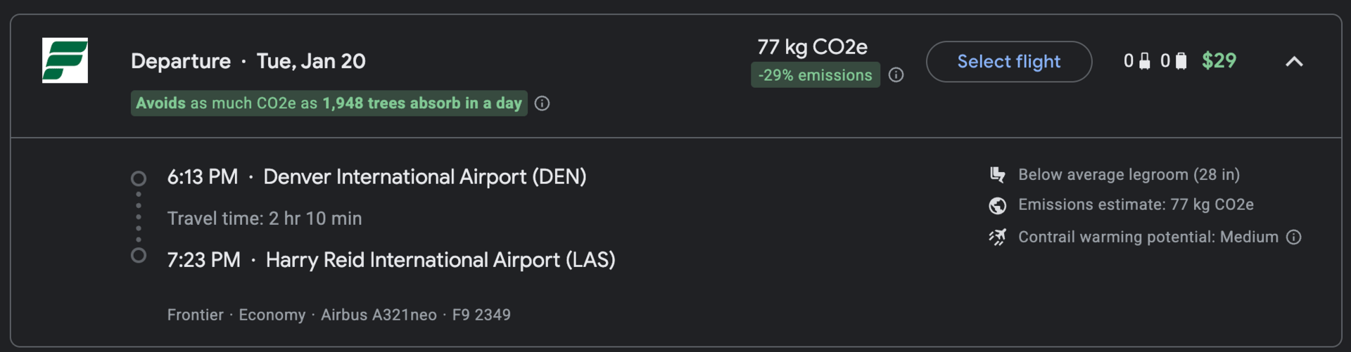 Denver to Las Vegas for $29