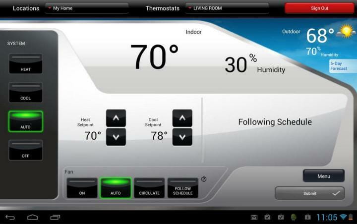 Honeywell Round Connected thermostat 