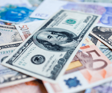 Foreign currency money travel