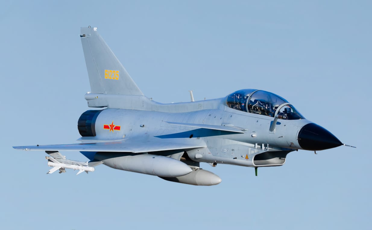 Chinese Chengdu J-10 fighter airrborne photoo