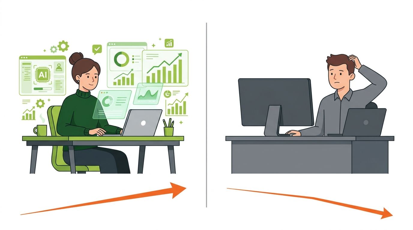 Zwei Selbstständige im Vergleich — mit und ohne KI-Kompetenz