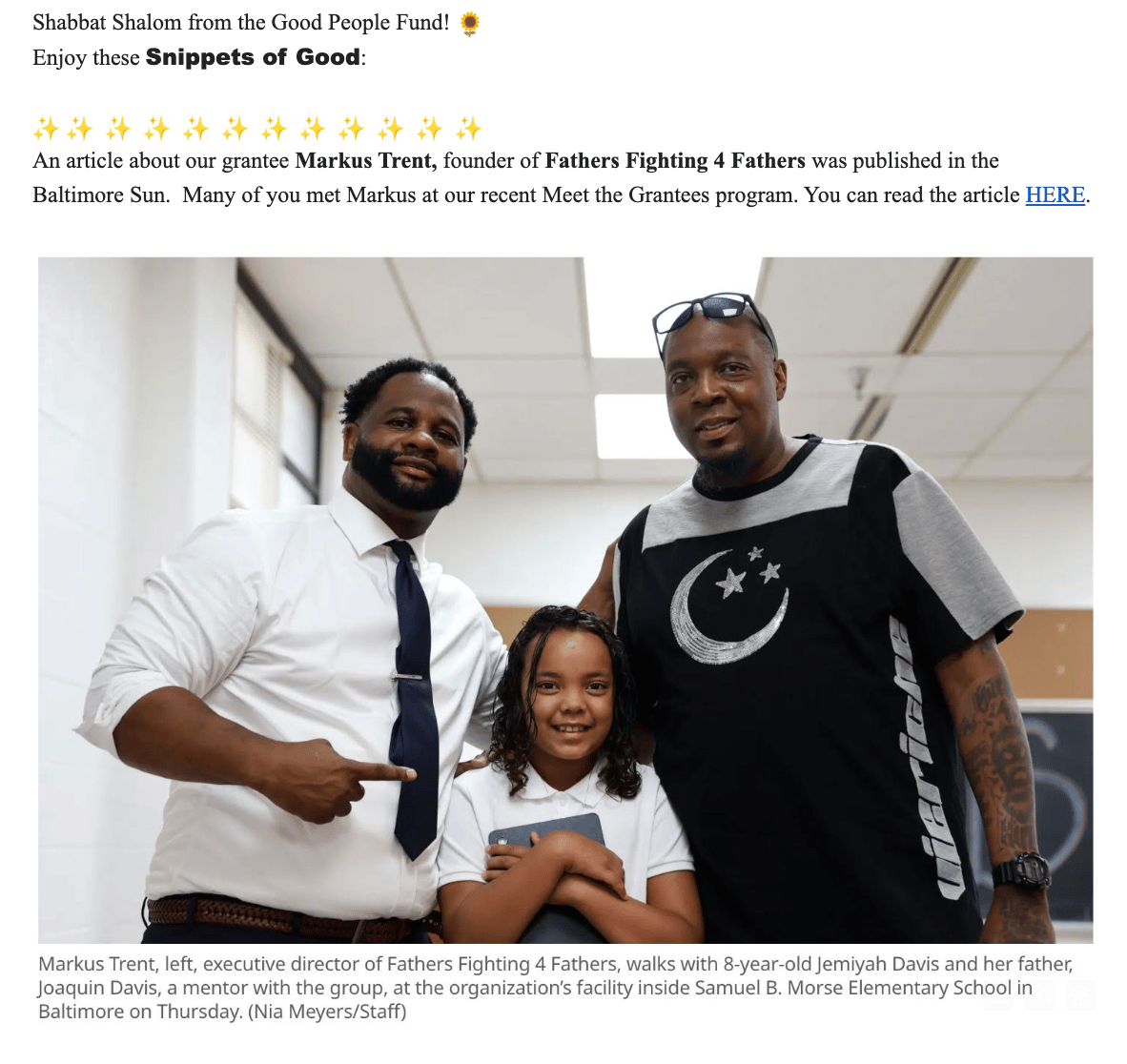 Keeping the Board informed about what's going on at the Good People Fund