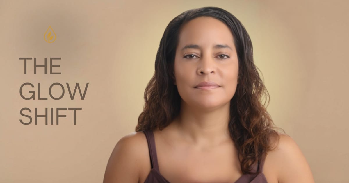 A calm portrait representing The Glow Shift, a Soulful Sunday reflection on nervous system care, intentional living, and gentle alignment.