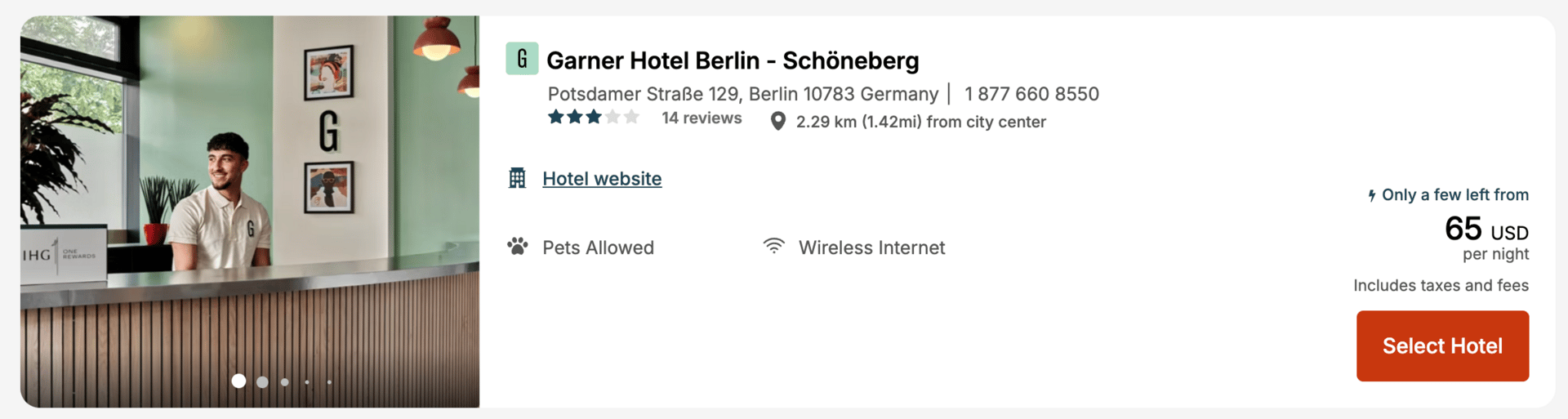 IHG hotel in Berlin for $65 per night