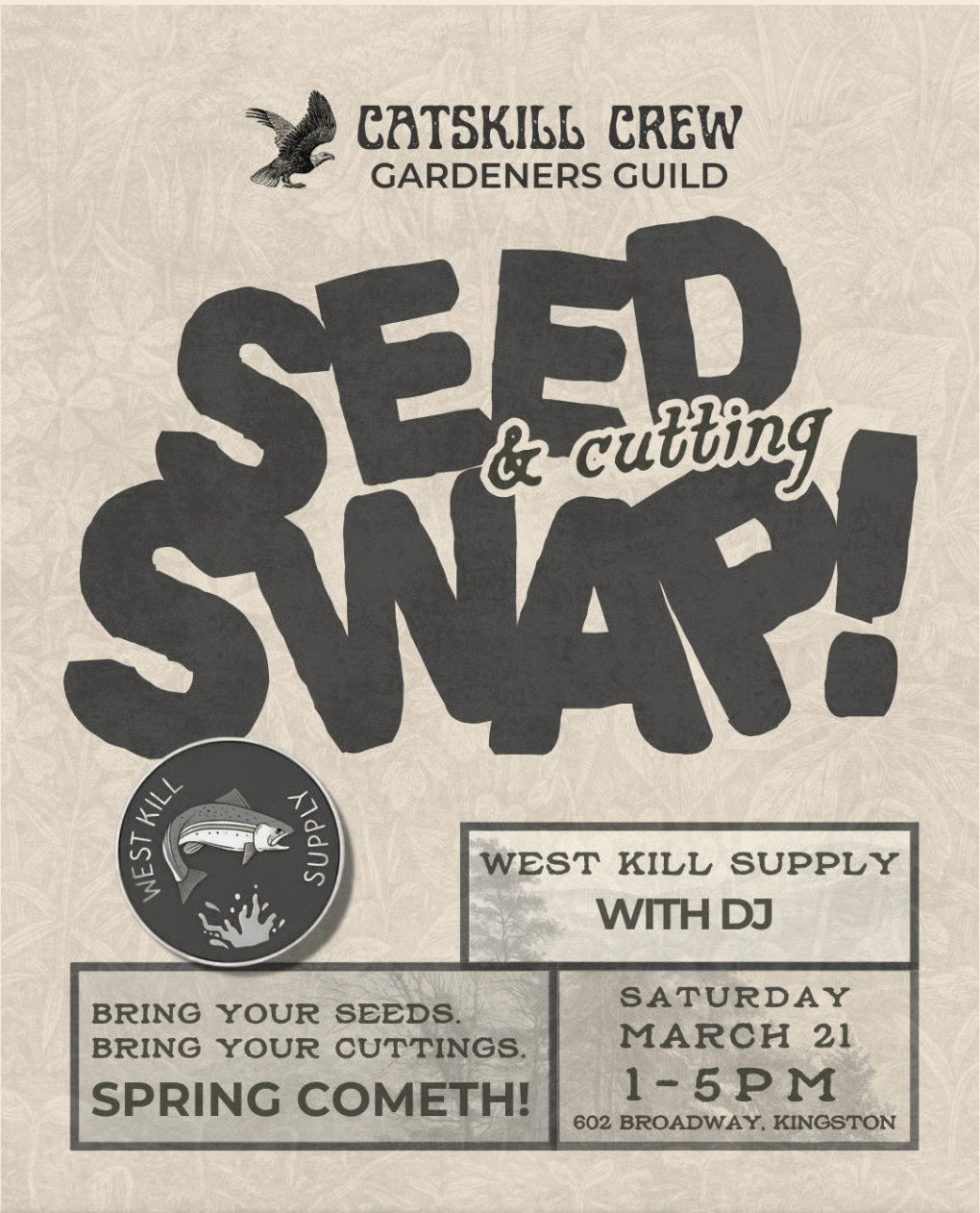 Catskill Crew Seed and cutting swap! flier