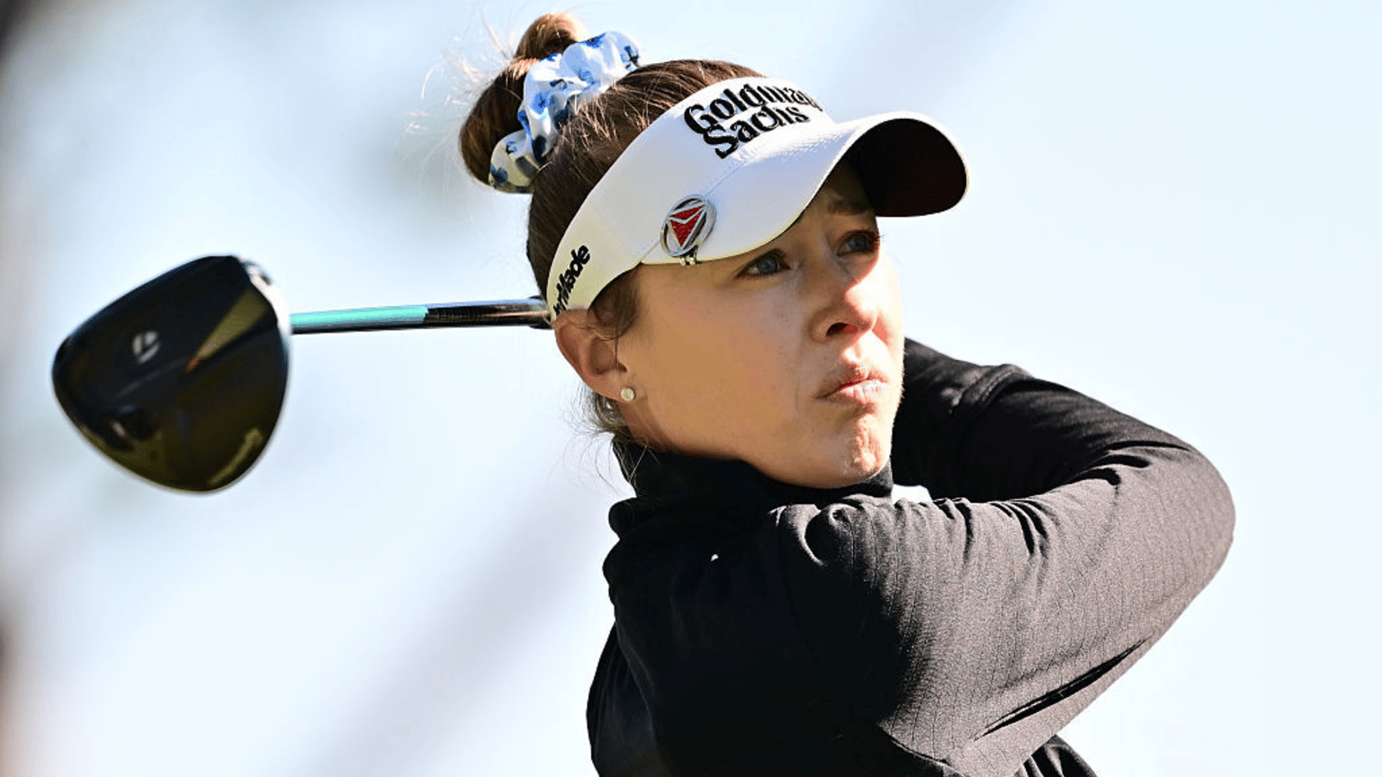 Nelly Korda of the United States plays her shot from the eighth tee during the first round of the Hilton Grand Vacations Tournament of Champions 2026 at Lake Nona Golf & Country Club on January 29, 2026 in Orlando, Florida.