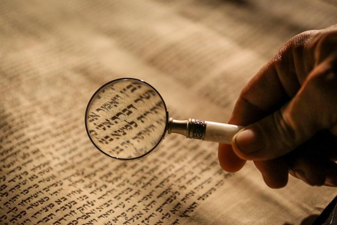 A historic Old Testament scroll rescued from the city of Lodz in Poland.