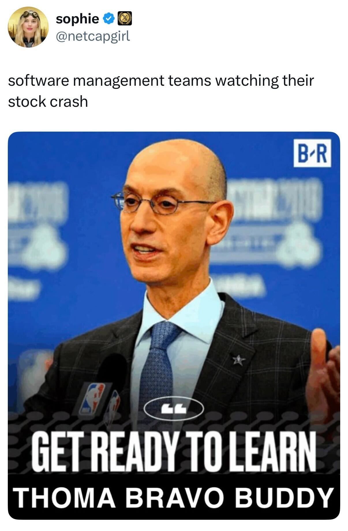 short squeez softwre management teams watching their stock crash meme