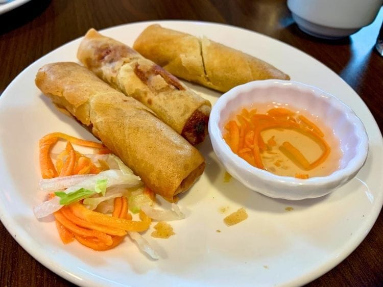 Pho Viet Noodle shrimp spring rolls