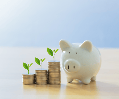 Save money piggy bank cash grow