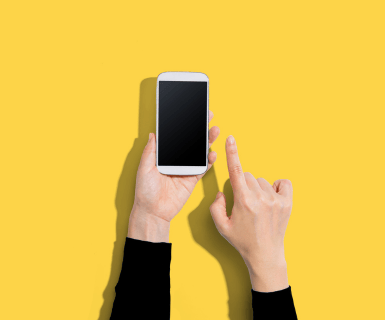 Cell phone in hands smartphone