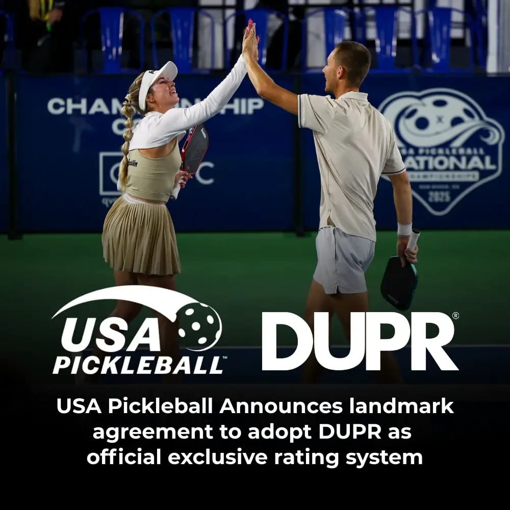 USAPickleball announces landmark agreement with DUPR