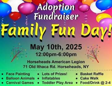 Family Fun Day Adoption Fundraiser and Basket Raffle!