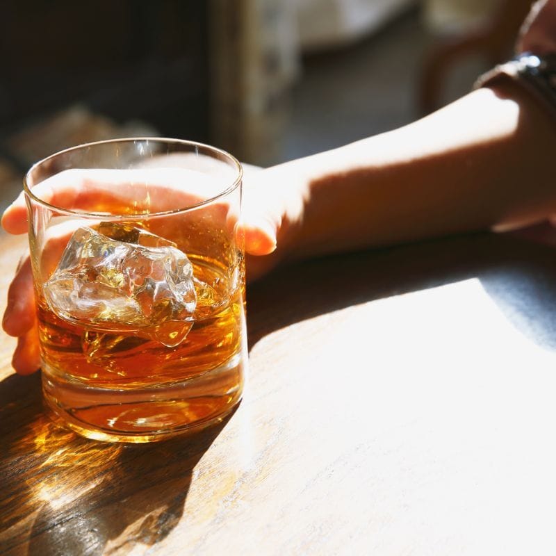 a glass of whisky