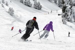 skiers and watch for skiing