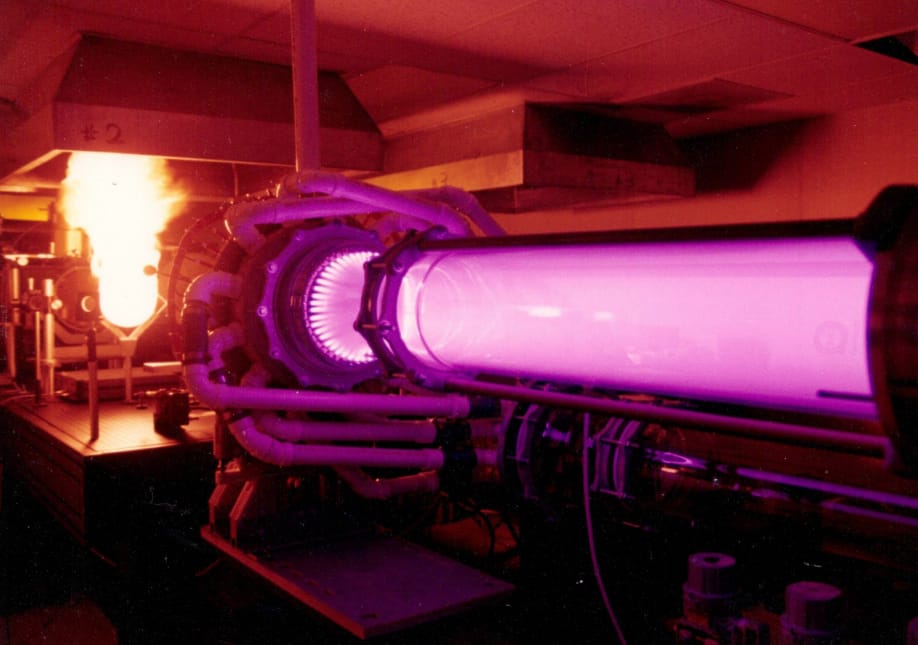 A high‑power laser used in the High‑Performance Electromagnetic Spectrum Survivable Materials Advancement (HELMSSMAN) program at the Air Force Research Laboratory, Wright‑Patterson Air Force Base, Ohio. 