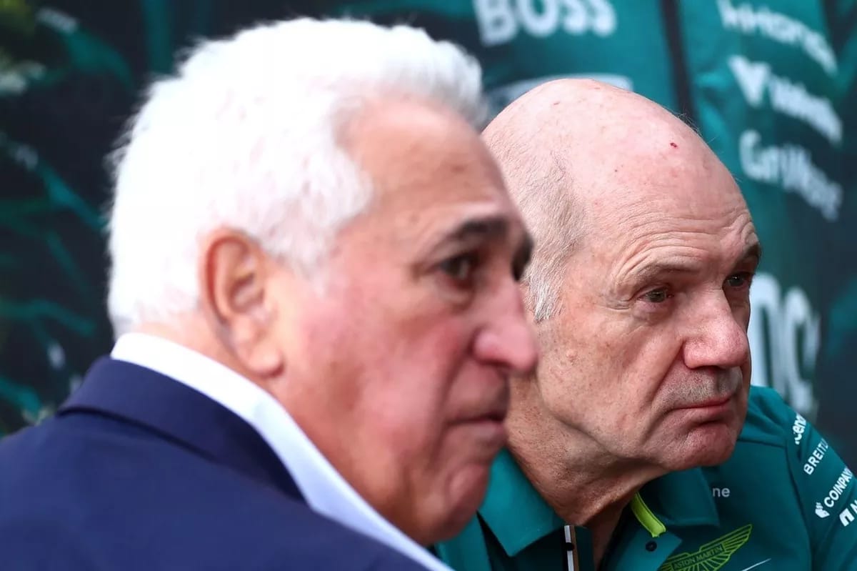 Lawrence Stroll and Adrian Newey