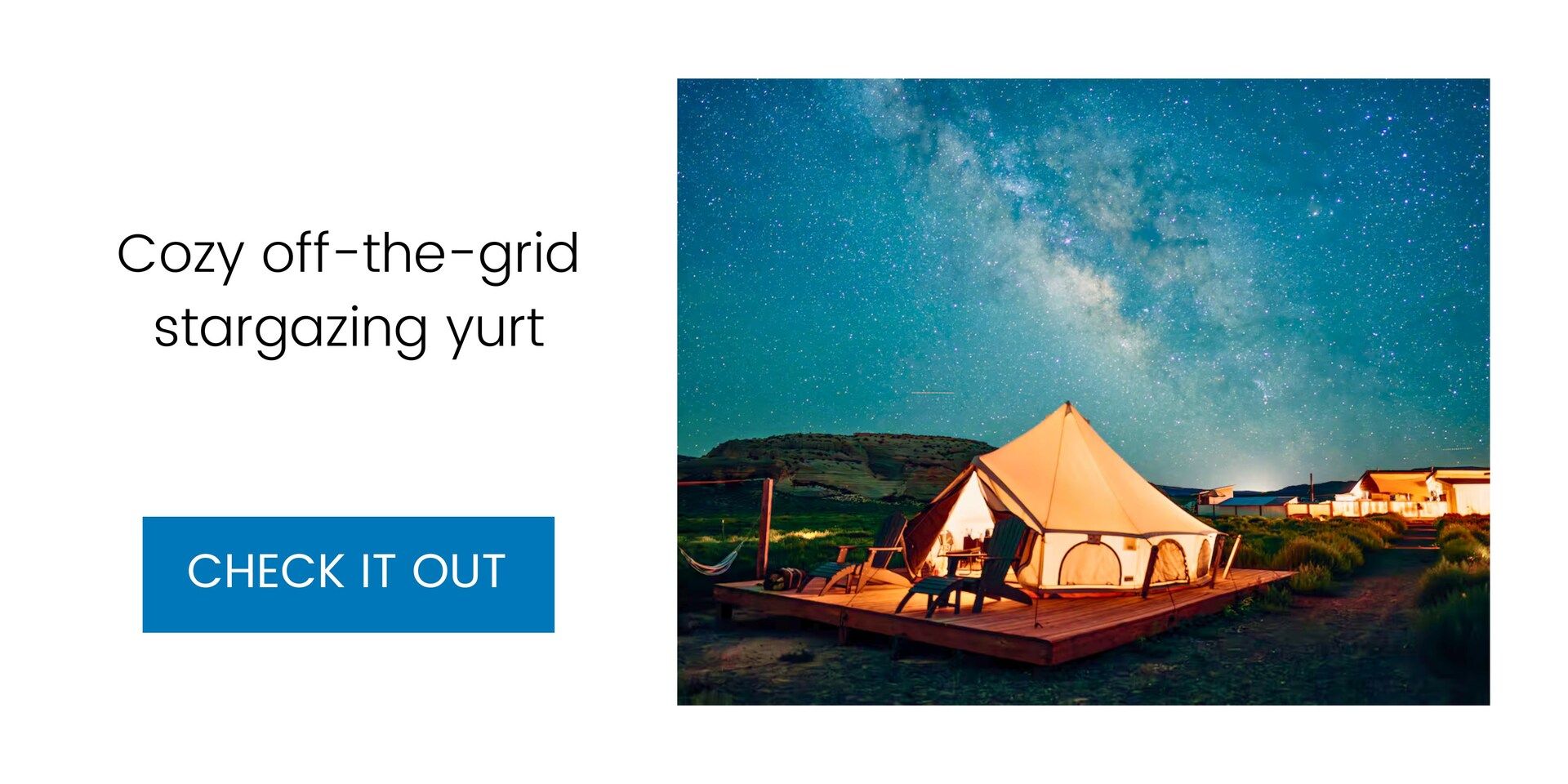 Cozy off-the-grid Airbnb stargazing yurt