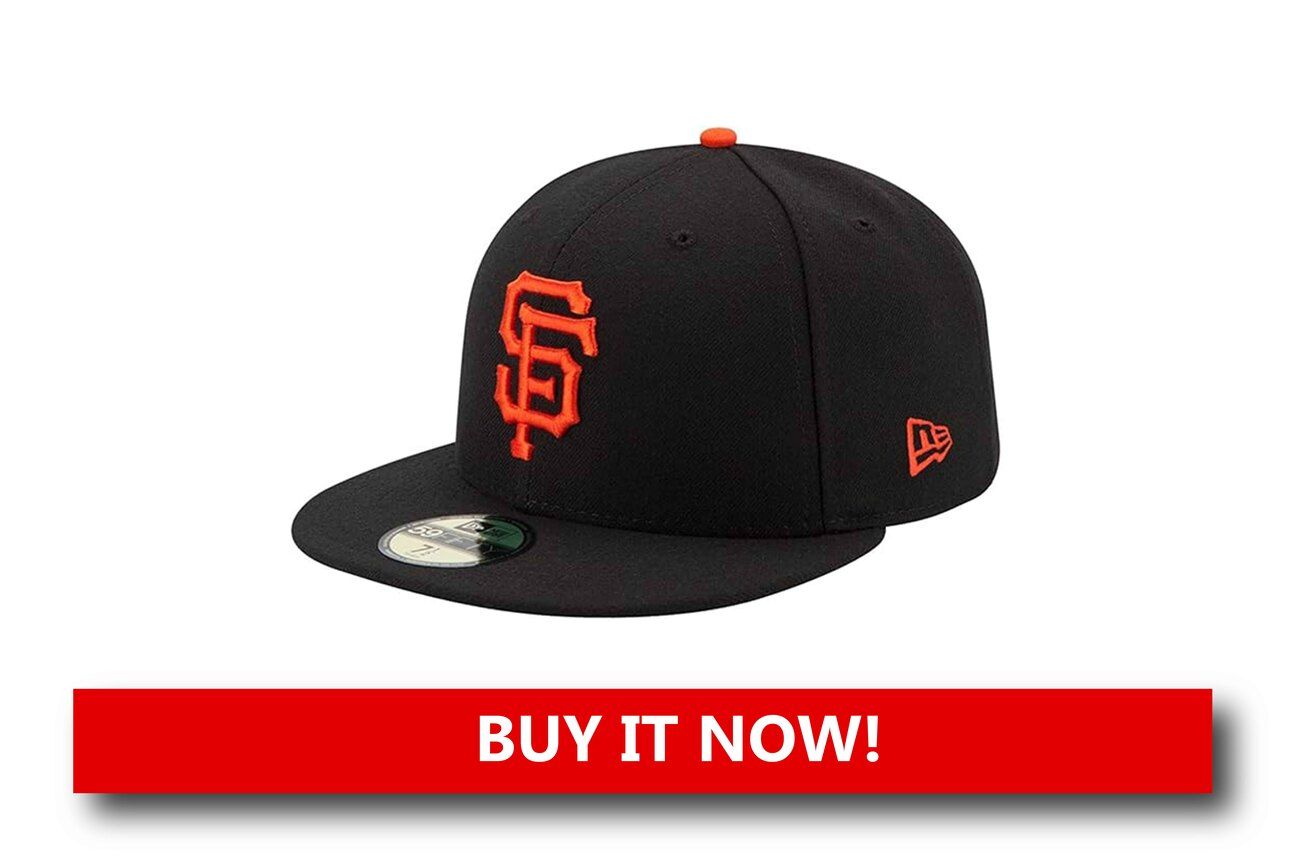 Giants New Era Fitted Cap A classic black fitted New Era cap with the bold orange “SF” logo. A timeless piece of fan gear, perfect for game days or everyday style.