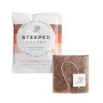 The Steeped Coffee full immersion brew method means no machines, no waste, guilt-free packaging, and amazing taste.