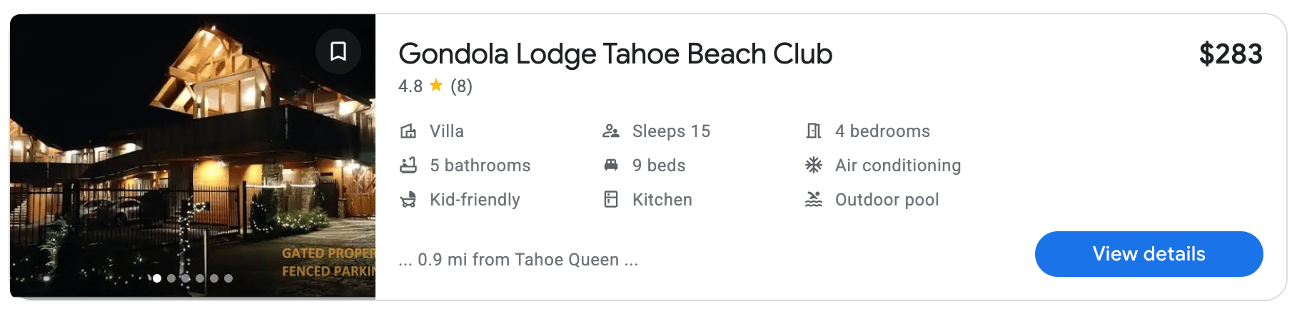 Vacation Rental in Tahoe