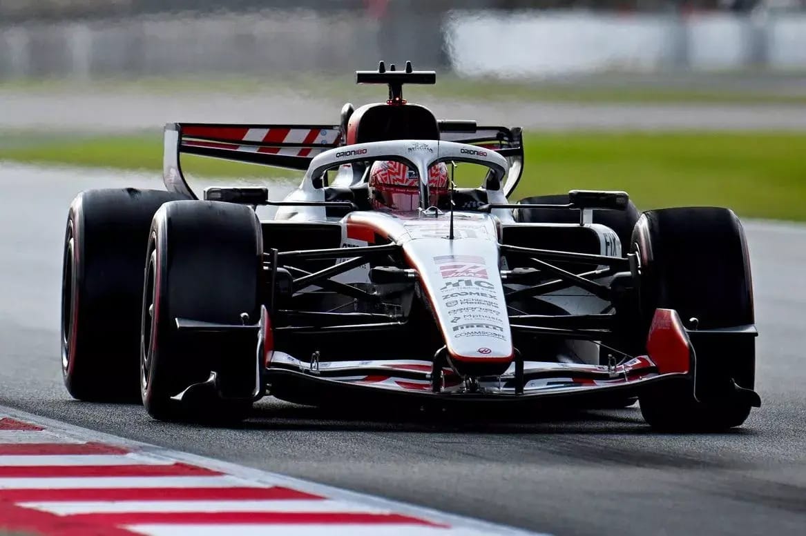 F1 2026 Haas car in testing