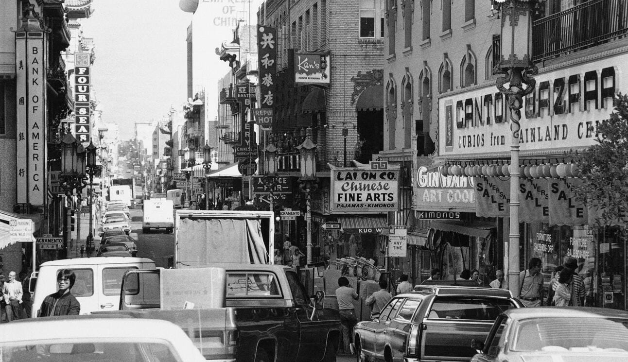 San Francisco's chinatown in the late 70s. The Chinatown is the oldest in North America and one of the largest Chinese enclaves outside of Asia
