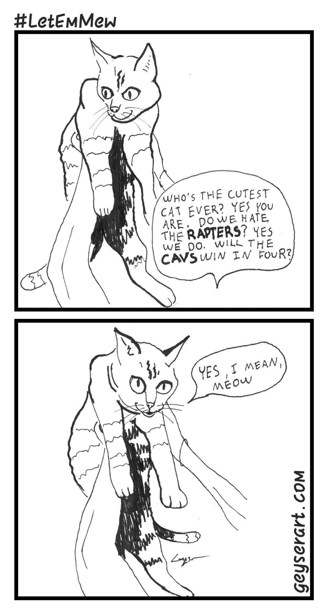 cavs raptors buzz strip comic