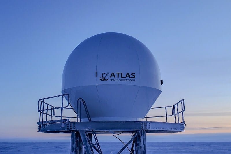 An antenna operated by Atlas Space Operations is located in Barrow, Alaska. (Credit: Atlas Space Operations)