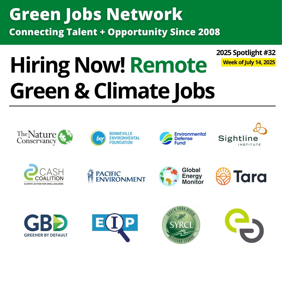 Remote Green & Climate Jobs: Week of July 14