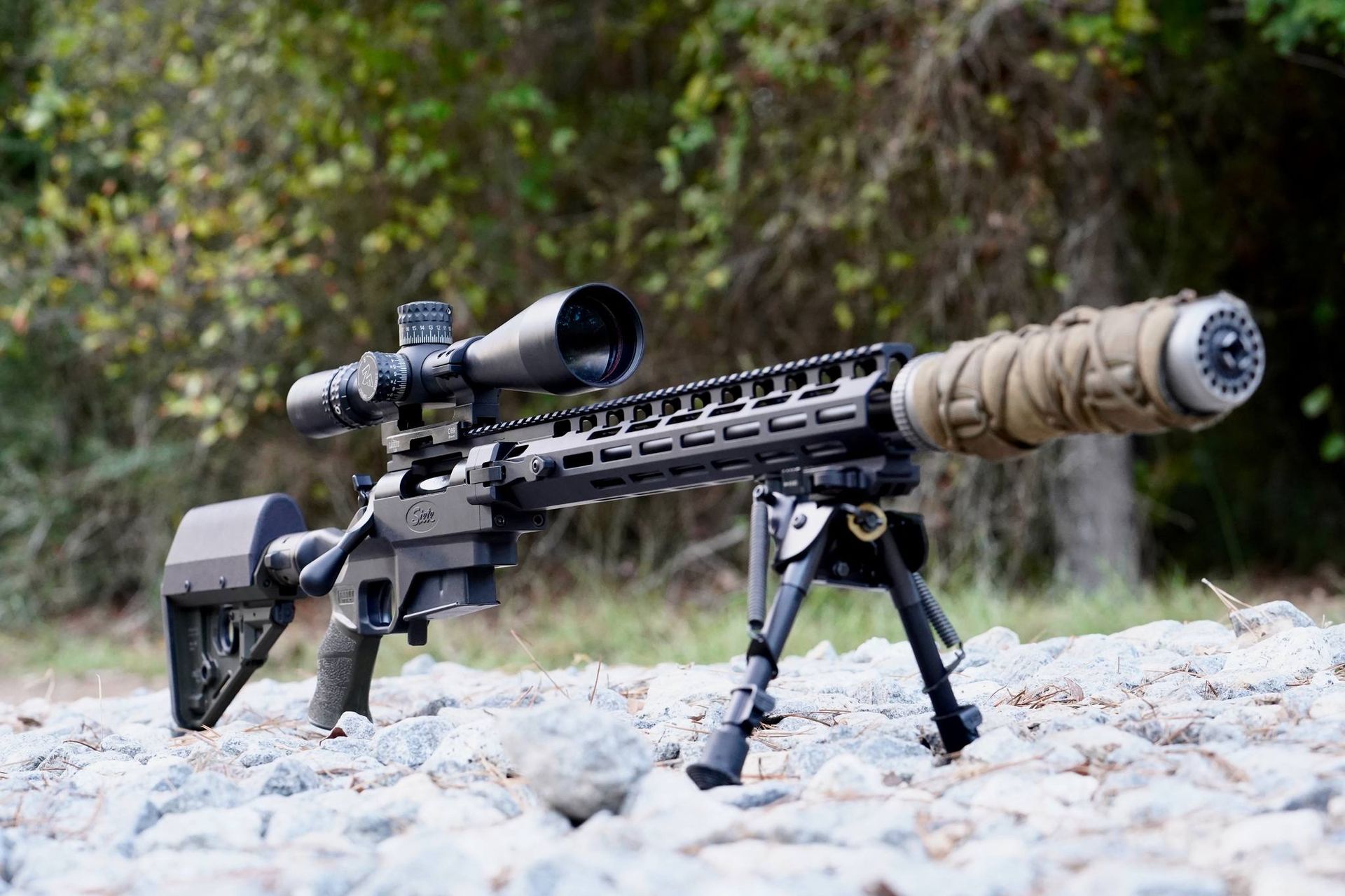 LaRue Tactical Rifle on Bipod