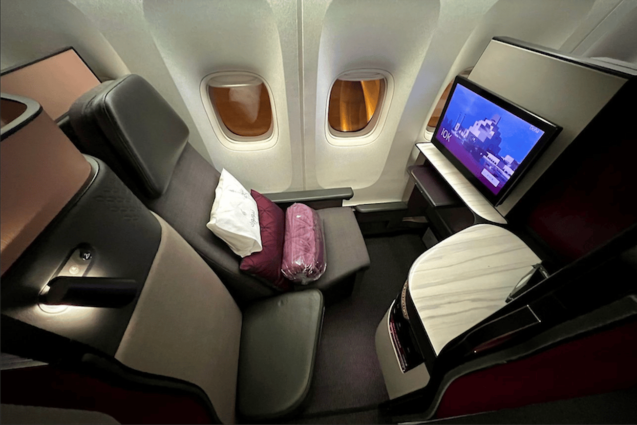 Photo of a Qatar Airways Qsuite