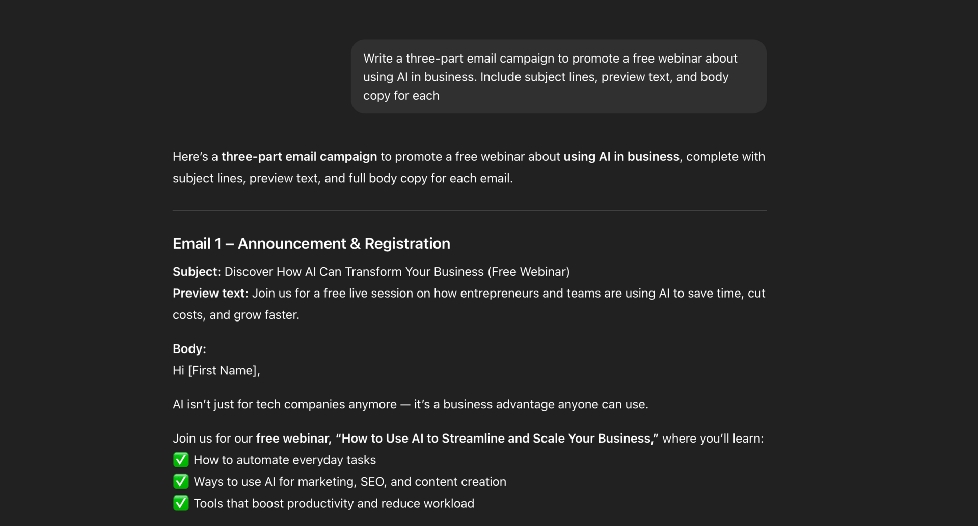 Prompt AI for a Campaign Outline