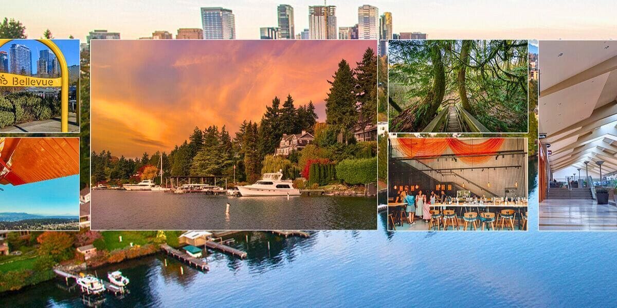 a collage of Bellevue Washington