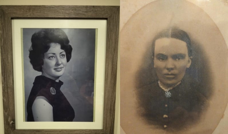 An image of two women: Janet Patricia Gambling nee Coxhil and Louisa Walker