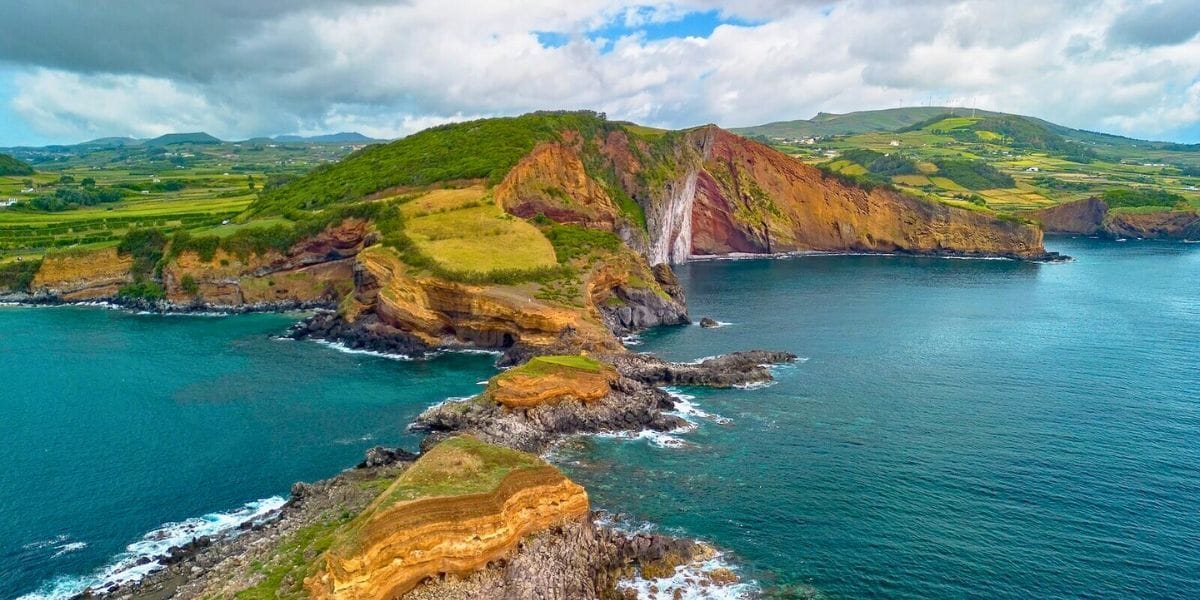 cliffside island in Europe