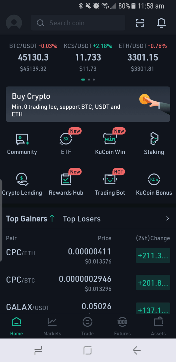KuCoin app