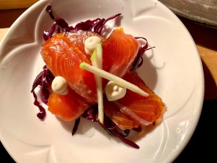 Chateau Montebello cured salmon