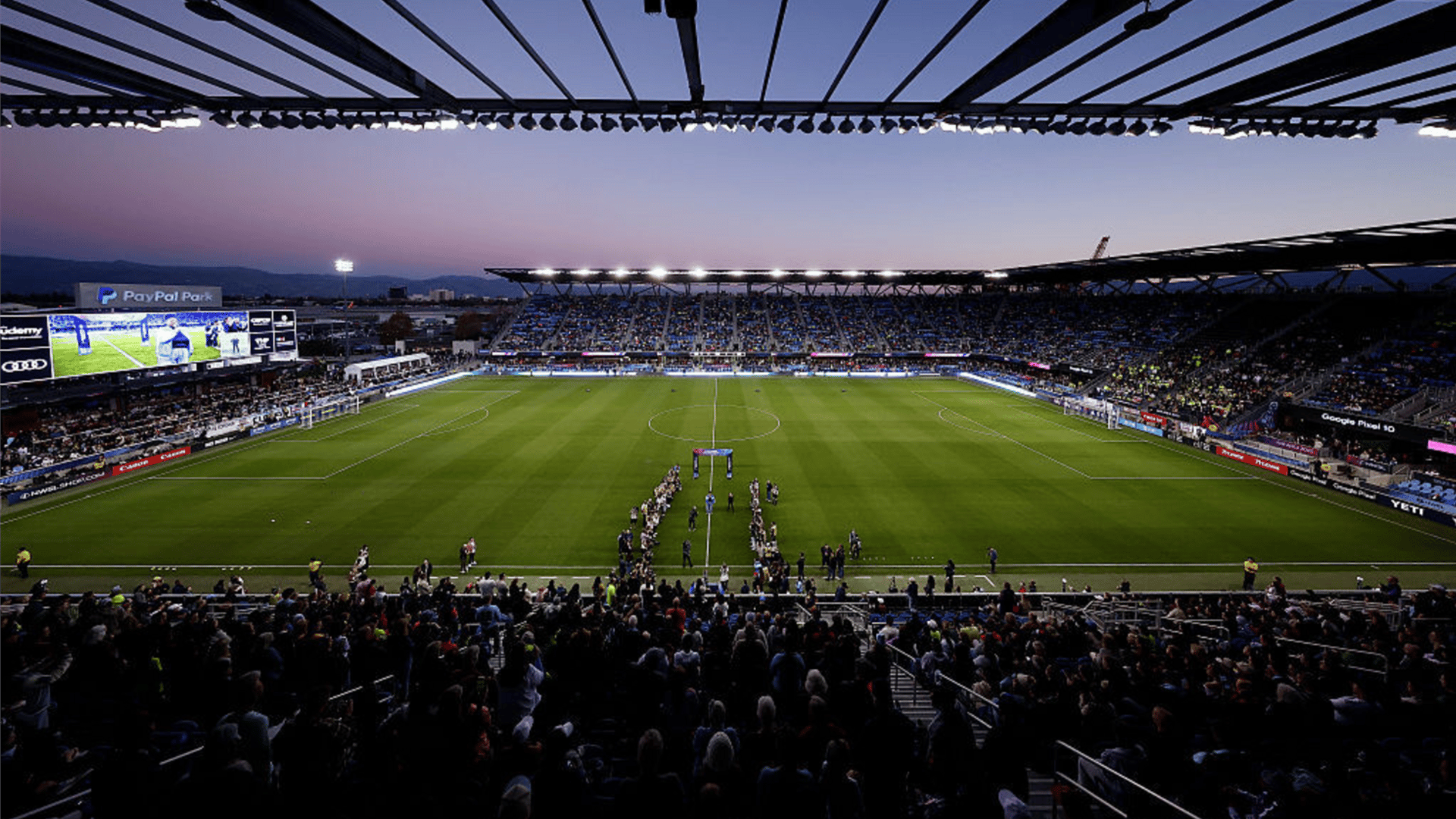 General view inside the stadium prior to the NWSL Championship 2025 final between Washington Spirit and NJ/NY Gotham FC at PayPal Park on November 22, 2025 in San Jose, California.
