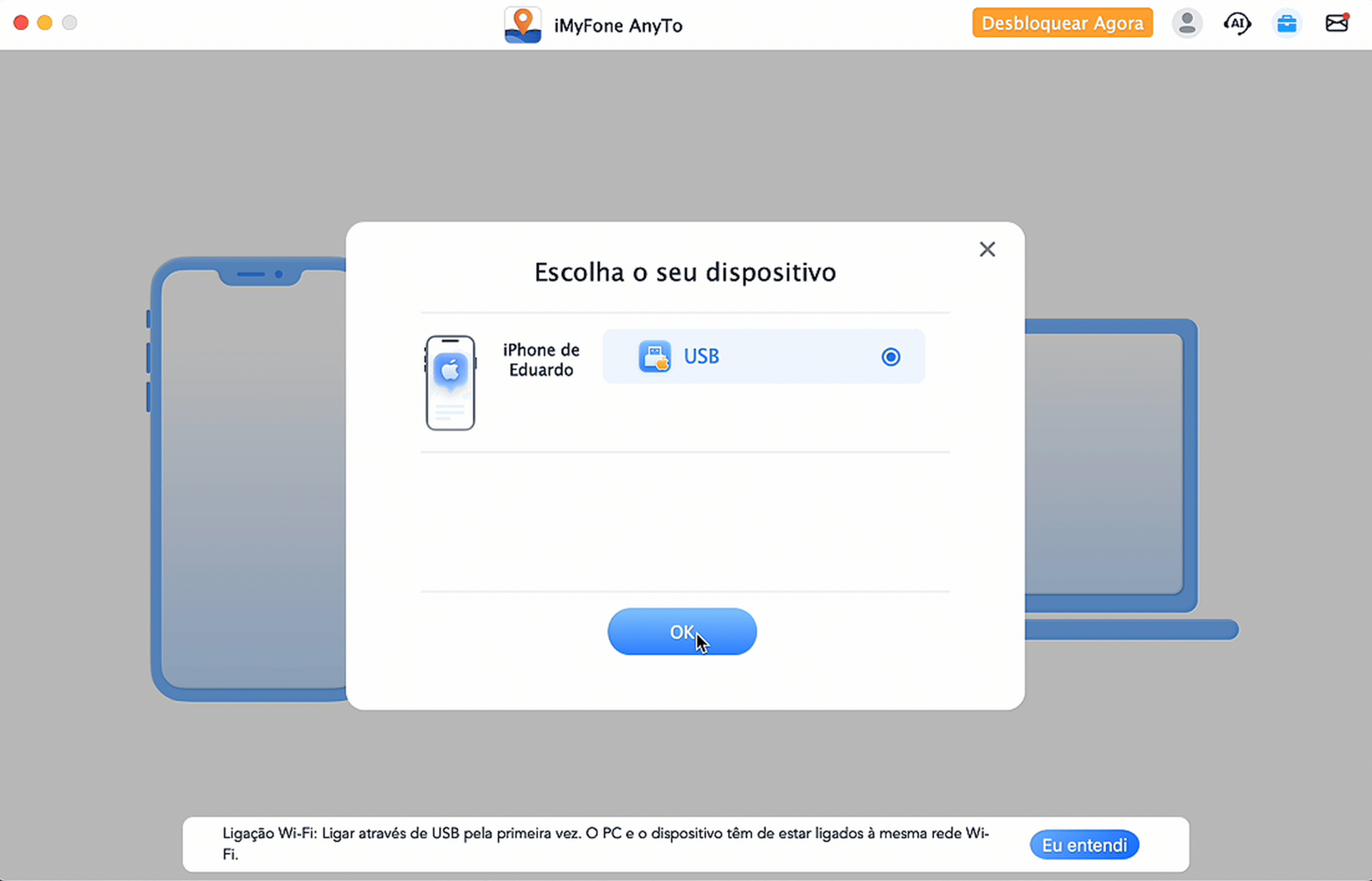 conectar programa no celular